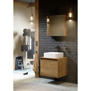 Подвесная тумба под раковину Aqwella Mobi MOB0106DB+MOB0706DB 60 см